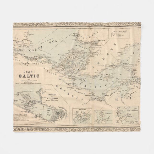 The Baltic Sea Fleece Blanket (Front (Horizontal))