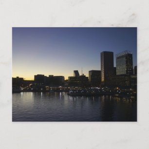 The Baltimore Inner Harbour at Night Postcard