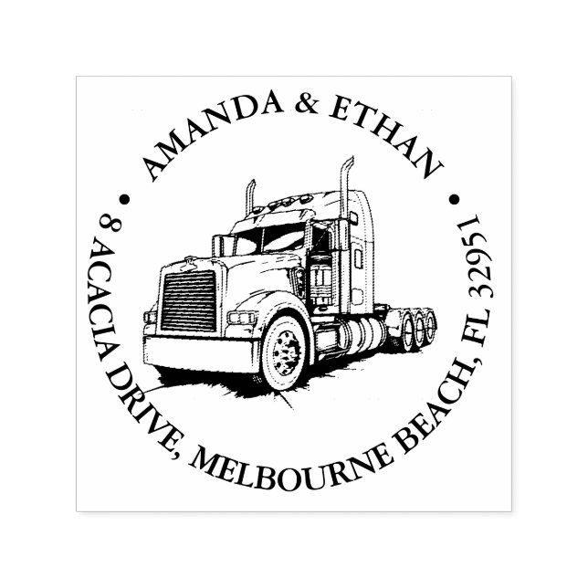 The Bandit Semi Truck Theme Self-inking Stamp (Design)