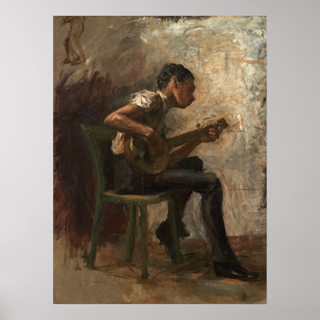 The Banjo Player - Thomas Eakins Fine Art Poster (Front)
