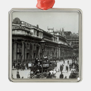 The Bank of England decorated for Queen Metal Ornament