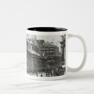 The Bank of England decorated for Queen Two-Tone Coffee Mug