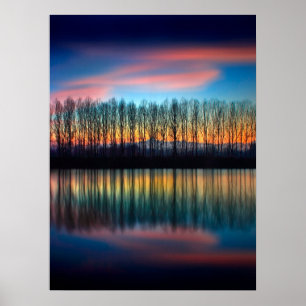 The Bank of the Po   Piedmont Italy Poster