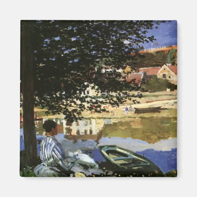 The Bank of the Seine, Bennecourt by Claude Monet Magnet (Front)