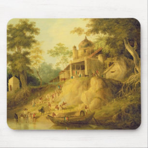 The Banks of the Ganges, c.1820-30 (oil on canvas) Mouse Pad