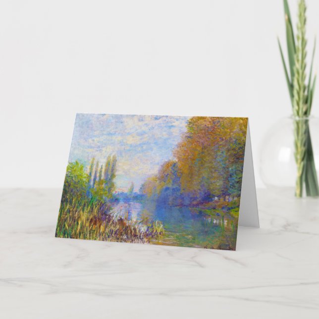 The Banks of The Seine in Autumn Claude Monet art Card (Front)