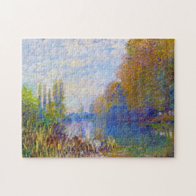 The Banks of The Seine in Autumn Claude Monet art Jigsaw Puzzle (Horizontal)