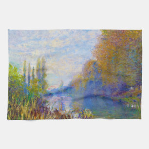 The Banks of The Seine in Autumn Claude Monet Tea Towel
