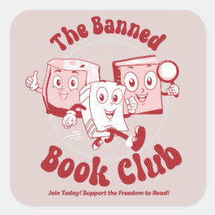 The Banned Book Club Square Sticker