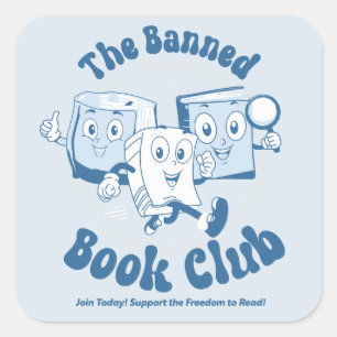 The Banned Book Club Square Sticker