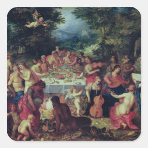 The Banquet of the Gods Square Sticker