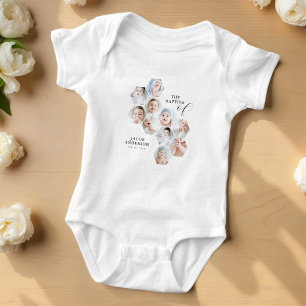 The Baptism  Modern 10 Photo Collage Baby Bodysuit