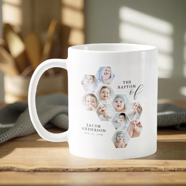 The Baptism  Modern 10 Photo Collage Coffee Mug (Creator Uploaded)