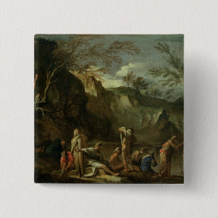The Baptism of Christ 15 Cm Square Badge