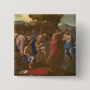 The Baptism of Christ, 1641-42 15 Cm Square Badge