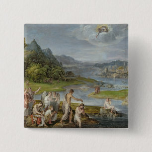 The Baptism of Christ 2 15 Cm Square Badge