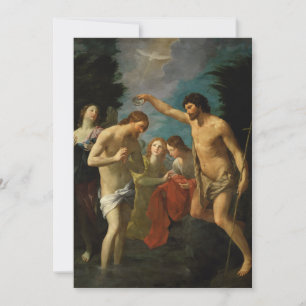 “The Baptism of Christ” art custom invitations