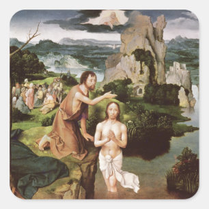The Baptism of Christ, c.1515 Square Sticker