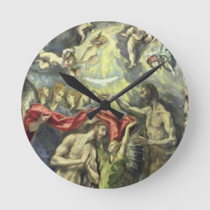The Baptism of Christ, c.1597 (oil on canvas) Round Clock