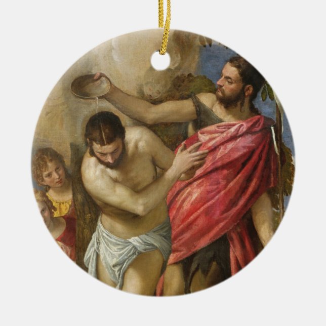 The Baptism of Christ Ceramic Tree Decoration (Front)