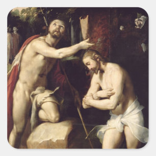 The Baptism of Christ Square Sticker
