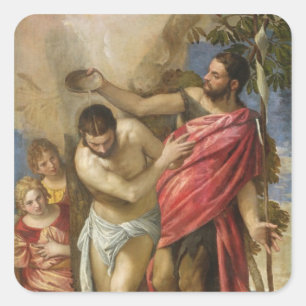 The Baptism of Christ Square Sticker