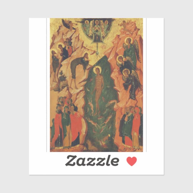 The Baptism of Jesus Christ Byzantine icon (Sheet)