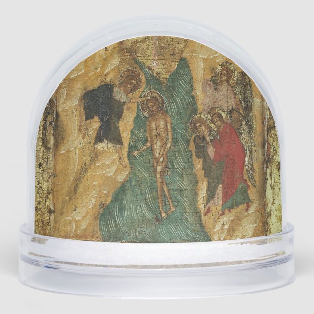 The Baptism of Jesus Christ Orthodox Icon Snowglobe (Front)