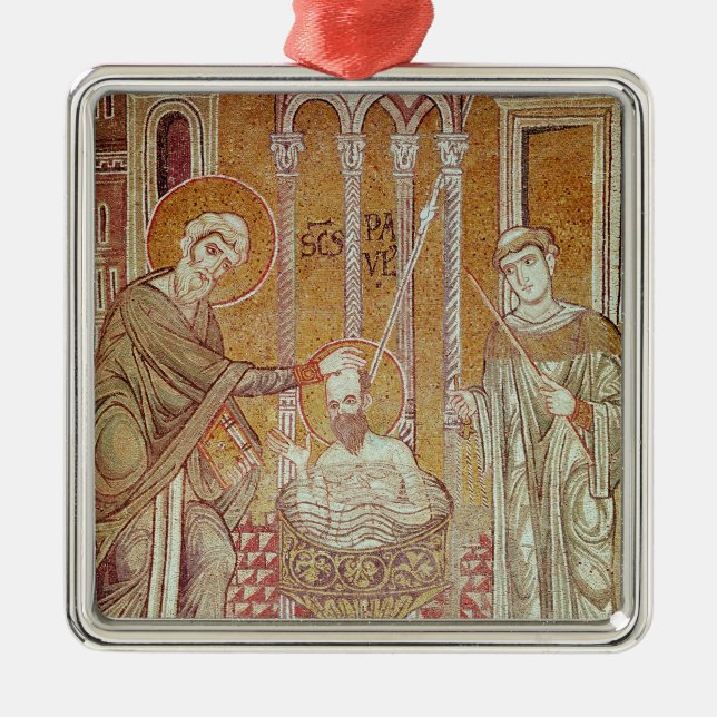 The Baptism of St. Paul By Ananias Metal Ornament (Front)