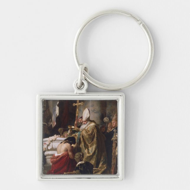 The Baptism of Vajk Key Ring (Front)