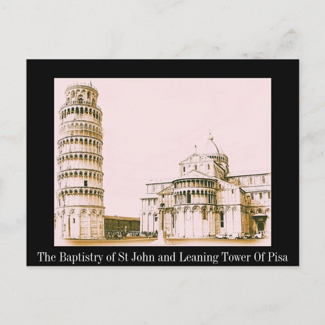 The Baptistery of St John - Leaning Tower Of Pisa Postcard (Front)