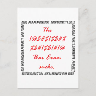 The #%&*% Bar Exam sucks! Postcard