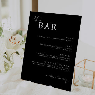 The Bar Minimalist Drinks Sign