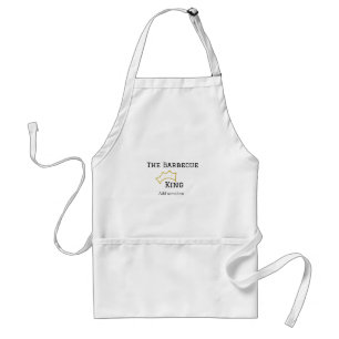 The Barbecue king crownadd name text cooking best Standard Apron
