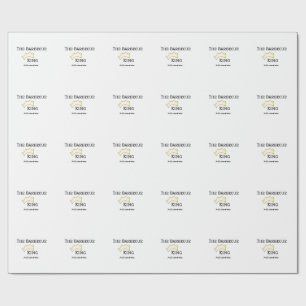 The Barbecue king crownadd name text cooking best Wrapping Paper