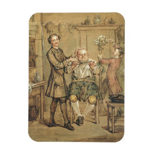 The Barber, c.1760-69 (oil on canvas) Magnet