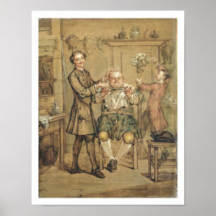 The Barber, c.1760-69 (oil on canvas) Poster