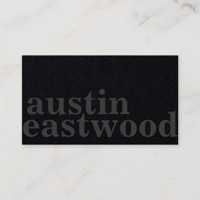 The Barber Cut Card - All Black Everything (Front)