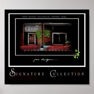 The Barber on Bank Poster