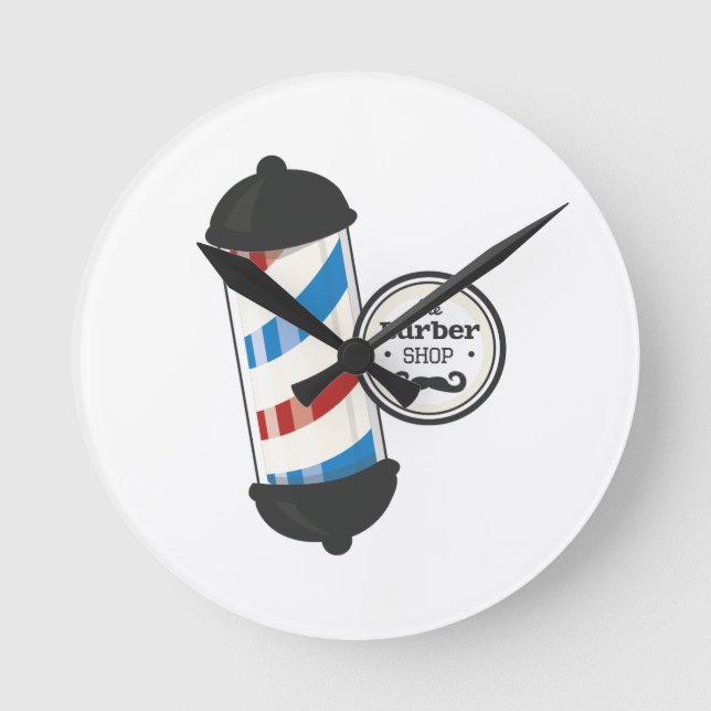 The Barber Shop Round Clock (Front)