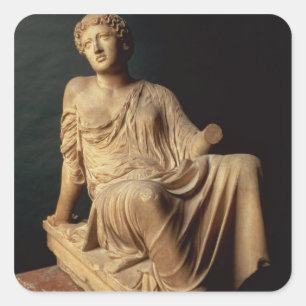 The Barberini Suppliant, Greek, c.470-440 BC (marb Square Sticker