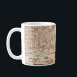 The Barcelona Vintage Map  Coffee Mug<br><div class="desc">It's a great vintage street map of Barcelona Spain and we've repurposed it on a mug.  There are 2 images on the mug.  Purchase it as is or you can delete one image and/or personalise the mug.</div>