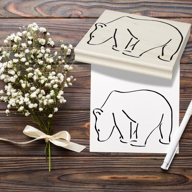 The Barely There Bear Stamp (Simply drawn. Wildly creative. - Minimalist Outline for Subtle Style)