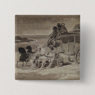 The Barge Horse 15 Cm Square Badge