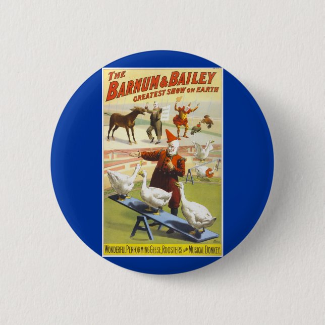 The Barnum & Bailey Circus 6 Cm Round Badge (Front)