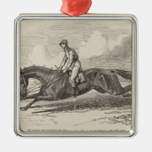 The Baron', the winner of the Great St. Leger Metal Ornament
