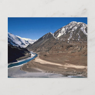 The barren landscape of Ladakh, northern India Postcard