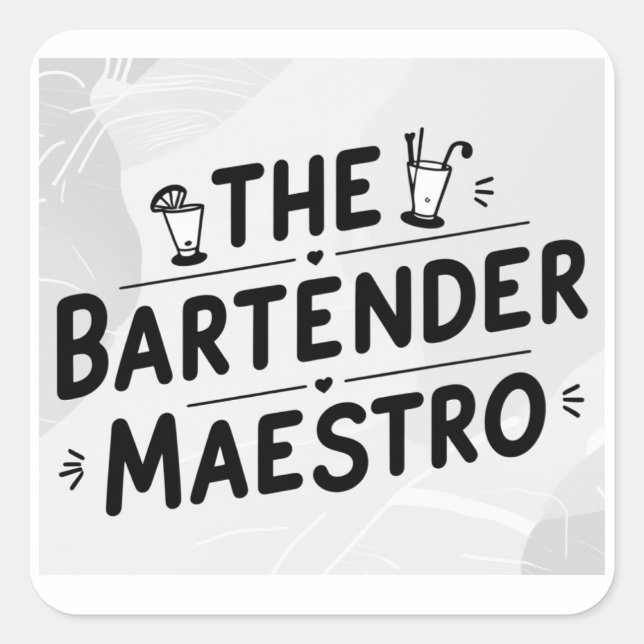 The bartender Maestro  Square Sticker (Front)