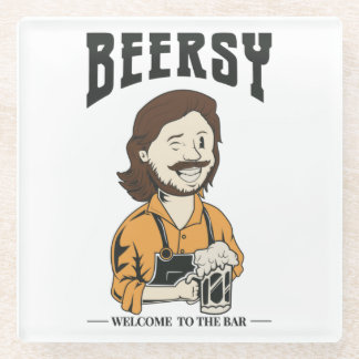The Bartender's Glass Coaster