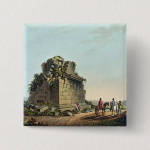 The Base of a Colossal Column near Syracuse, plate 15 Cm Square Badge
